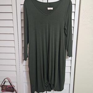 Cupio - Green Loose Fitted Dress With Pockets
